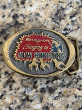 Snap-on Charging to New Horizons Belt Buckle Solid Brass Made In USA