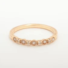 aget Pearl diamond Ring K10(YG) 0.8g 0.02