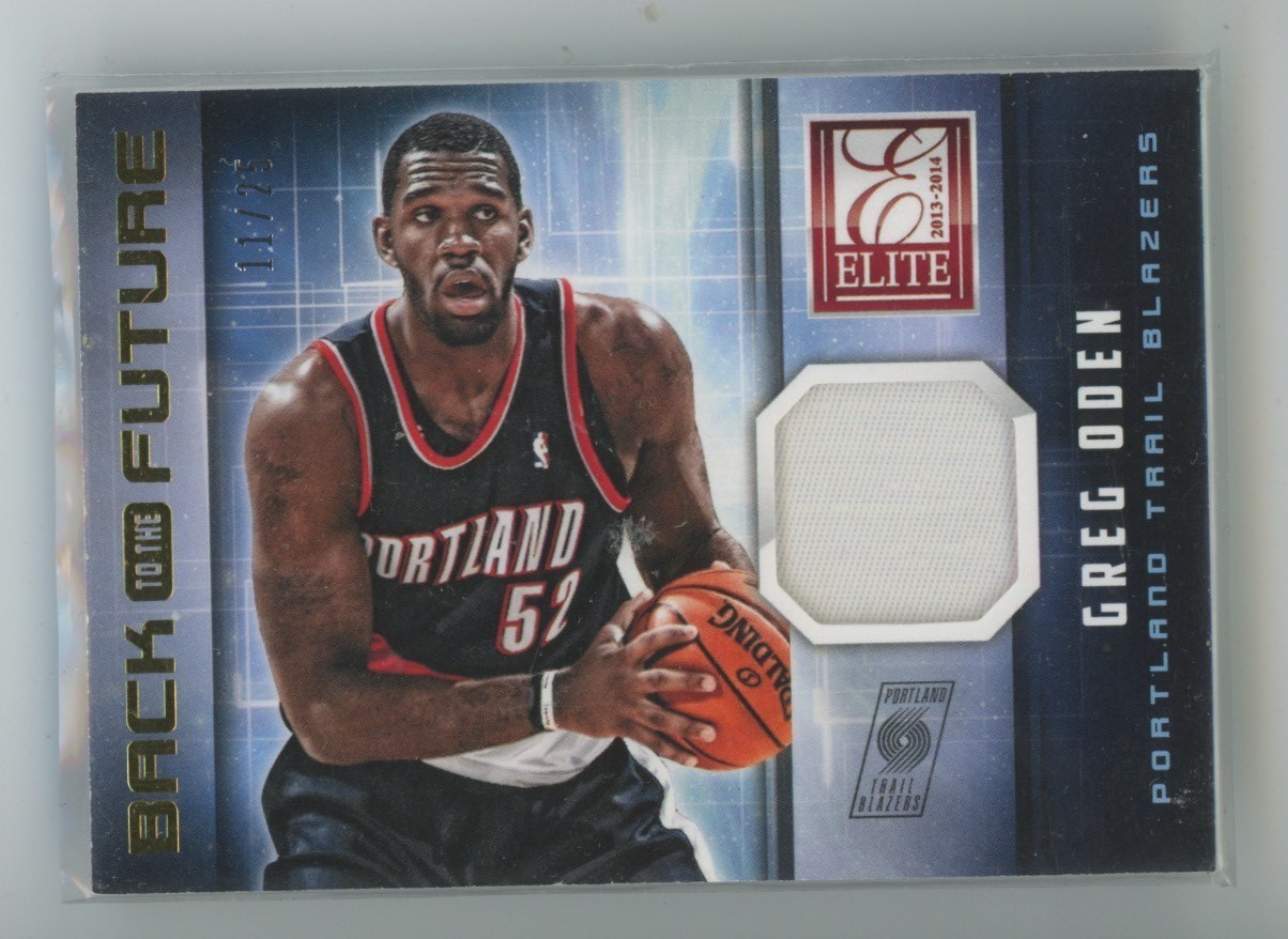 2013-14 ELITE BACK TO THE FUTURE MATERIALS THREE COLOR #3 GREG ODEN  20/25!