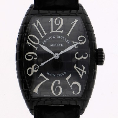 FRANCK MULLER 9880SC Tonneau Curvex BLACK CROCO black Dial Automatic Stainless