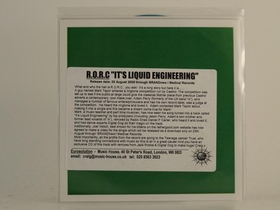 R.O.R.C. IT'S LIQUID ENGINEERING (H1) 4 Track Promo CD Single including Picture 