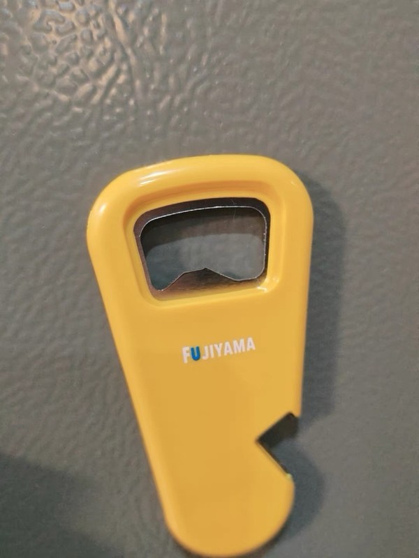 FUJIYAMA Yellow Beer Bottle Opener - Breweriana Themed Opener
