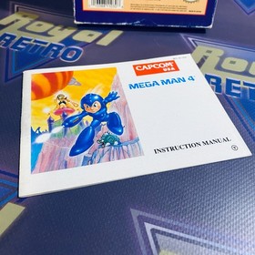 Mega Man 4 (Nintendo NES, 1991) Authentic Original Box & Manual Only (No Game)