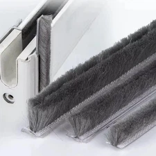 Brush Weather Stripping 16 FT Gray Door Seal Pile Window Sweep 1/4x1/2 Inch