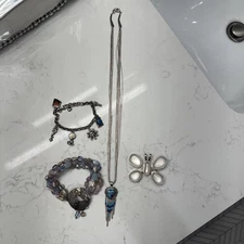 QT Sterling Brighton  Rebecca Collins Silpada B2223 Amethyst Lot Necklace, More