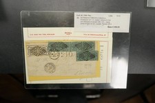 Postal stationery cover 1865 Portugal Lisbon Marseille stamp document set old