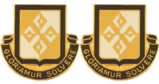 4th Finance Battalion Distinctive Unit Insignia - Pair - Gloriamur Solvere