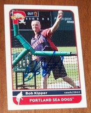 2012 Grandstand Portland Sea Dogs Bob Kipper Hand Signed Autographed Card