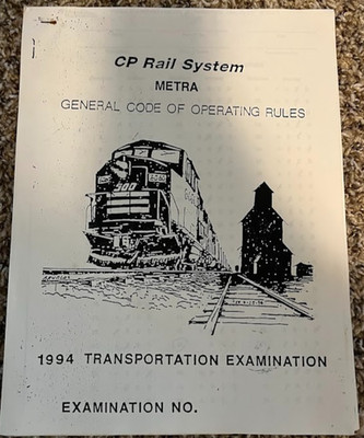 CP Rail System Metra 1994 Transport Prüfungsheft
