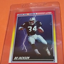 SCORE 1990 Ground Force Insert Bo Jackson Oakland Raiders Football Card #330