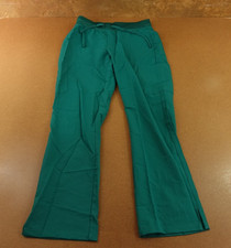 Mandala Womens Size Small Hunter Green Split Hem Cargo Scrub Pants NWT