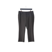 Nine West Dress Pants Bootcut Extra Wide Band Gray Hook Closure Size 12