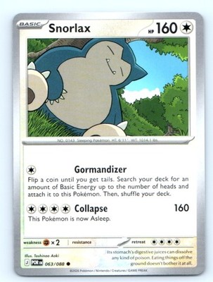 Snorlax 063/088 ~ English Near Mint