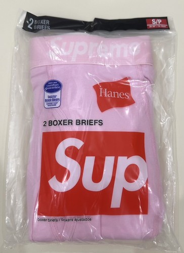 Supreme x Hanes Boxer Briefs (2 pack) Pink S Small
