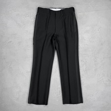 Vintage Black Straight Leg Tuxedo Pants Fit 35 x 31