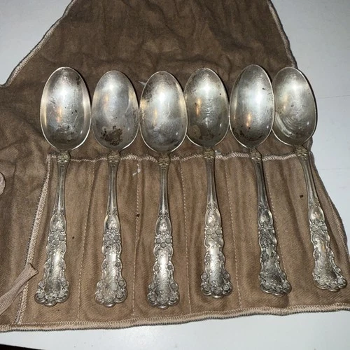 Vintage Sterling Silver Gorham 6 Piece Buttercup Serving Spoons  Set