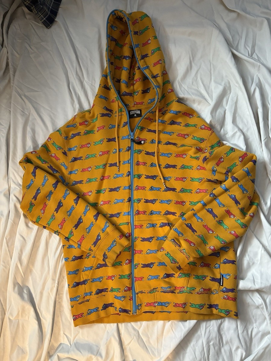 トップス ICE AND TECHNO DOUBLE HEADED DOG ZIP UP Mens L Yellow Ice Cream BBC SS22 Running Dog Grass Full Zip