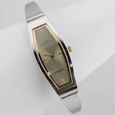 Anne Klein 10/5422-3 Diamond Quartz Analog Women's Watch Sz. 6'' New Battery