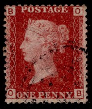 GB QV SG44, 1d lake-red PLATE 79, FINE USED. OB