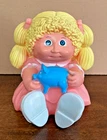 VTG 1983 plastic CABBAGE PATCH KID "BLONDE GIRL" Coin Bank 6 inch