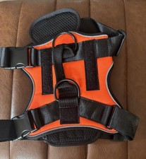 Service Dog Reflective Adjustable Comfort Nylon Harness w Patches Size L