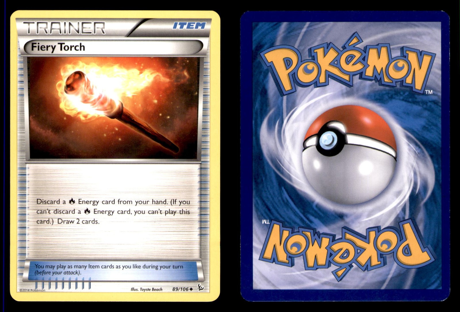 Pokemon Flashfire Fiery Torch 89/106 2014 Uncommon