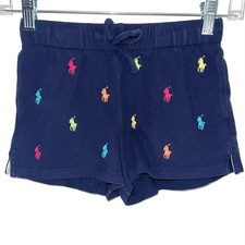 POLO Ralph Lauren Kids Navy Blue Prepster Embroidered Pony Logo Shorts Size M