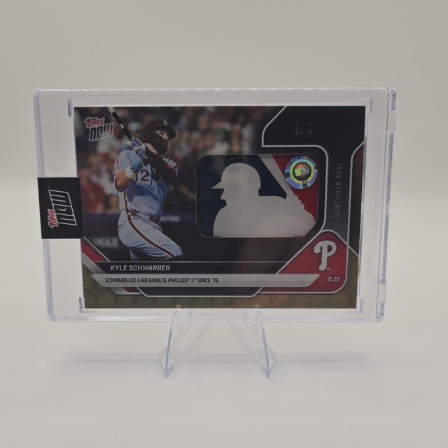 2025 Topps NOW Kyle Schwarber #625-B 4-HR Game-Used Base Relic Foilfractor 1/1