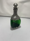 Royal Holland Green Glass Pewter Gin Decanter - Daalderop Pewter Cork, Chain — photo 2