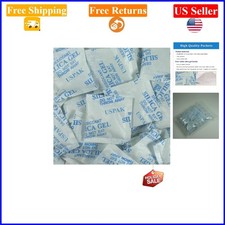 100 Pack Silica Gel Desiccant Packets 3g Non-Toxic Moisture Absorber