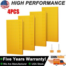 4PCS 24" x 12" Metal Pegboard Panels Wall Organizer for Garage Tool Heavy Duty