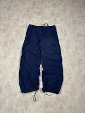 Vintage Nike Sportswear Navy Cargo Pants Wide Leg Utility Parachute Y2K New L
