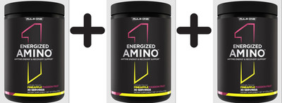 3 x Rule One Energized Amino, Pineapple Passion Fruit - 270g (67,84 EUR/kg)