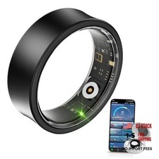 AI Smart Ring, Fitness Tracker with Heart Rate,Sleep Tracking, 8 Matte Black