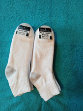 Extra Large White Cotton Athletic Socks 6 Pair For Men's Shoes 12-15 Made USA