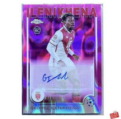 Topps 2024/25 Chrome UCC Monaco George Ilenikhena Pink Rookie Auto /250 #CA-GI