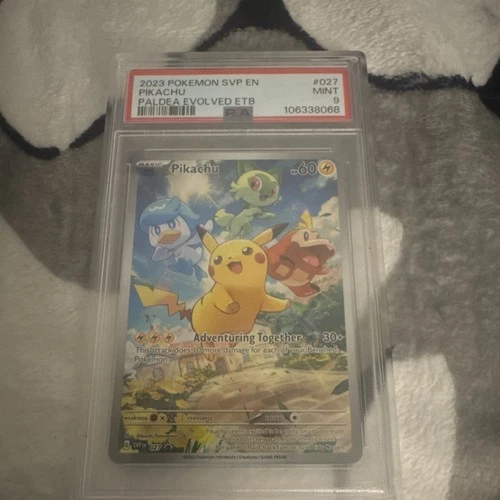 Pokémon TCG Pikachu Promo SVP 027 Scarlet & Violet Holo PSA 9