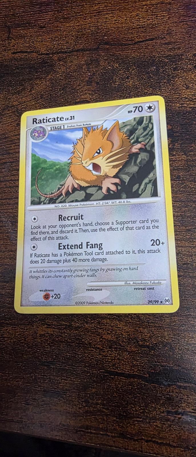 Raticate 29/99 Rare Arceus Pokemon Lightly Played