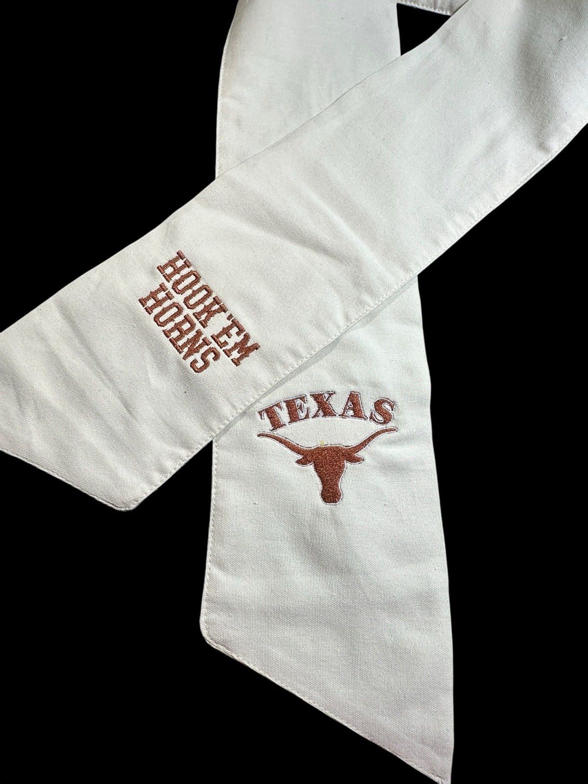 University of Texas (UT) Cotton Wreath Sash (2 Logos) 31k Stitch Hook Em Horns