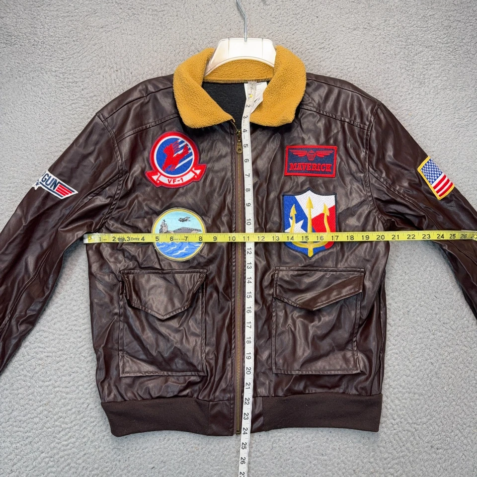 Top Gun Chaqueta de Bombardero Maverick Adulto Marrón Militar Disfraz de Halloween Foto 2 de 4