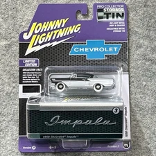 1958 CHEVROLET IMPALA 2025 JOHNNY JL WHITE LIGHTNING STORAGE TIN 2 B CHASE
