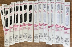 Lot 20 Coats And Clark Black And White Zippers