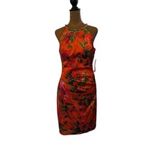 Eliza J Floral Chain Detail Sheath Dress - Sz 6 NWT CALLOUT IN DESCRIPTION
