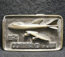 WI03121 NOS VINTAGE 1970s  USAF E-4 COMMAND POST  ARMED FORCES BELT BUCKLE