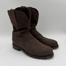 Tecovas Men?s Ranch Wear Boots Brown Leather Size 12.5 EE Western Heavy Duty