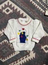 Vintage Kids Cookie Monster Sesame Street Sweater Size 12 Months