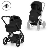 Kinderwagen Talos S LUX BLK Incl. Babywanne Faltbar Moon Black | Black