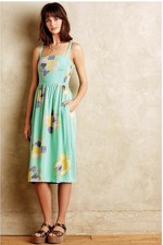 Anthropologie Corey Lynn Calter Sketchbook Floral Midi Dress Size S