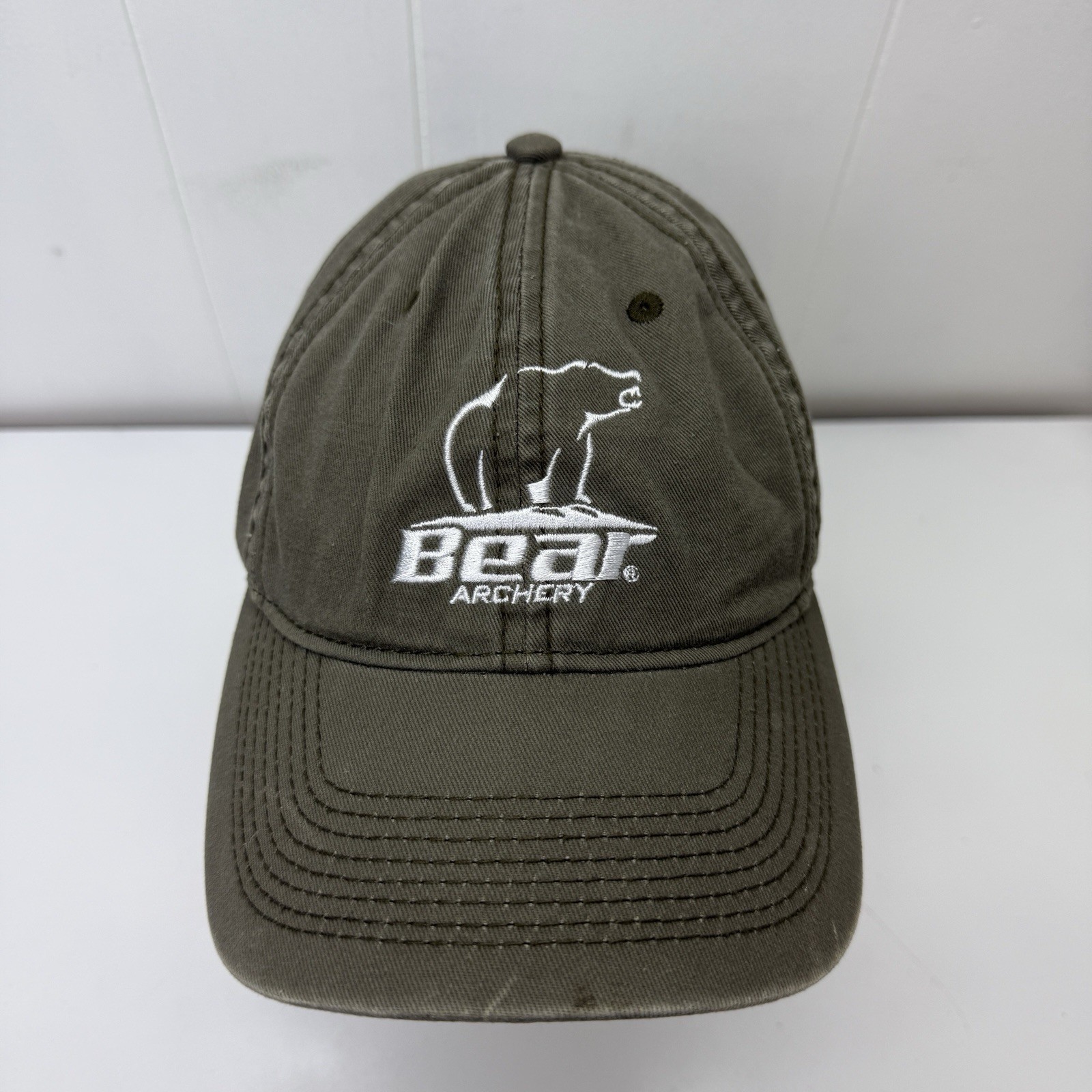 Bear Archery Hat Cap Brown Strapback Adjustable E… - image 13