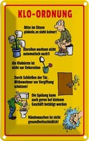 Blechschild 18X12 Cm Klo Ordnung Im Sitzen Pinkeln Warnschild Hinweisschild Sich